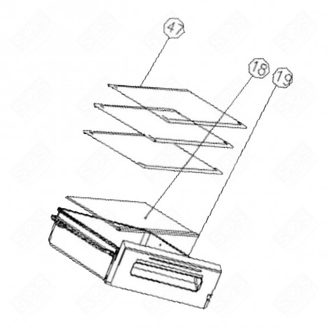 CLAYETTE REFRIGERATOR, FREEZER - 1057644, 53041450