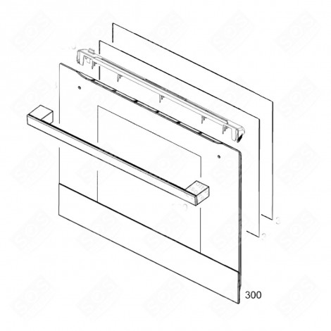 VITRE DE PORTE EXTÉRIEURE D'ORIGINE GAS / ELECTRIC OVENS - 140123469177