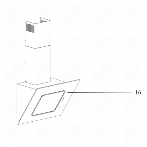 GLASS SURFACE ORIGINAL EXTRACTOR HOOD - 9197060898