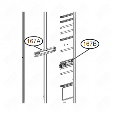 GUIDE RAIL (MARK 167A) REFRIGERATOR, FREEZER - MEA66351601