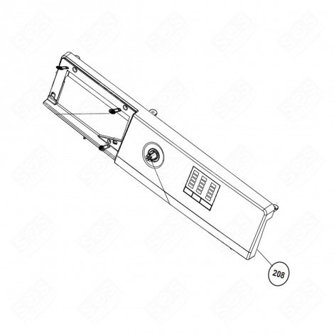 CONTROL PANEL (REFERENCE NUMBER 208) WASHING MACHINES - 2452109131