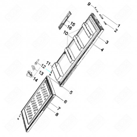 LED (REFERENCE NUMBER 15) REFRIGERATOR, FREEZER - 1061672, 40040160