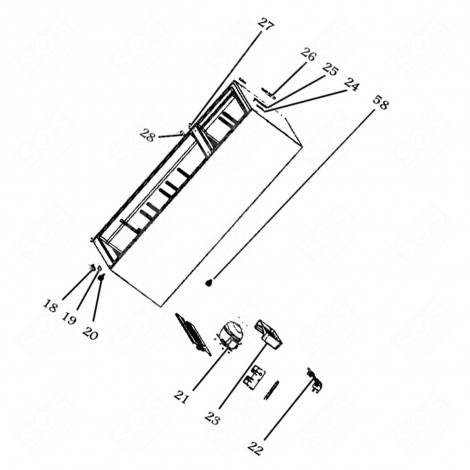 MODIFIED EVAPORATOR TANK (MARK 23) REFRIGERATOR, FREEZER - 1066074, 34040433