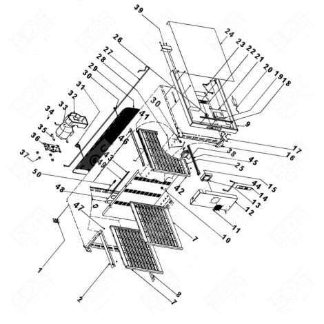 SHELF KIT, SLIDING SHELF (MARKER NO. 7) WINE CELLAR - 1071230, 15040105