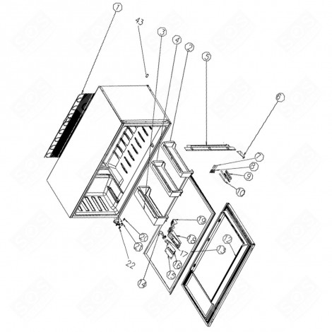 SLIDE (REFERENCE N°9) REFRIGERATOR, FREEZER - 1057833, 53041260