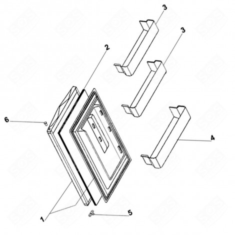 LOWER BALCONY (MARKING NO. 4) REFRIGERATOR, FREEZER - 1066351, 34040139