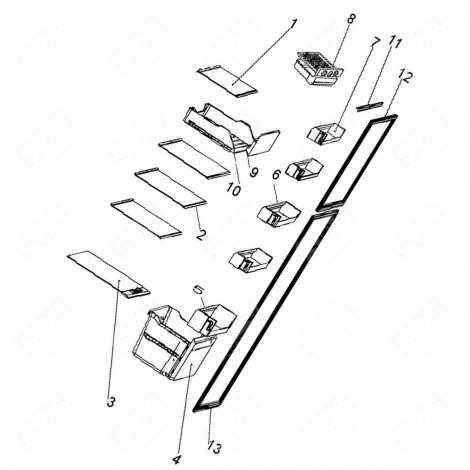 SHELF, RACK (REFERENCE N°2) REFRIGERATOR, FREEZER - 1058031, 53041062