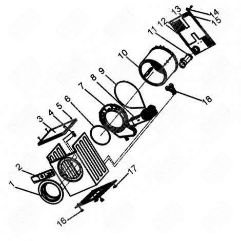 DOOR SEAL (REFERENCE NO. 6) TUMBLE DRYER - 1053580, 80060252