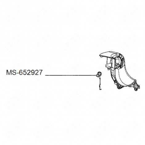 LEFT FLANGE SPRING (REFERENCE MS-652927) FOOD PROCESSOR - MS-651036, MS-652927