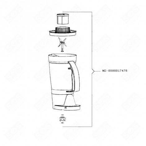 COMPLETE BLENDER BOWL FOOD PROCESSOR - MS-8080017478, MS-653244