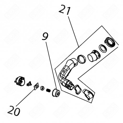 POTENTIOMETER (MARK NO. 20) (ORIGINAL) VACUUM CLEANER  - 140200340010