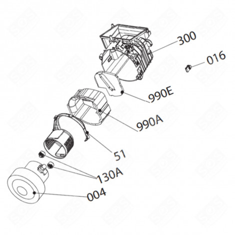 ORIGINAL MOTOR 230V 460W (REFERENCE NO. 004) VACUUM CLEANER  - 140045822016